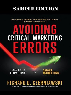 cover image of Avoiding Critical Marketing Errors
